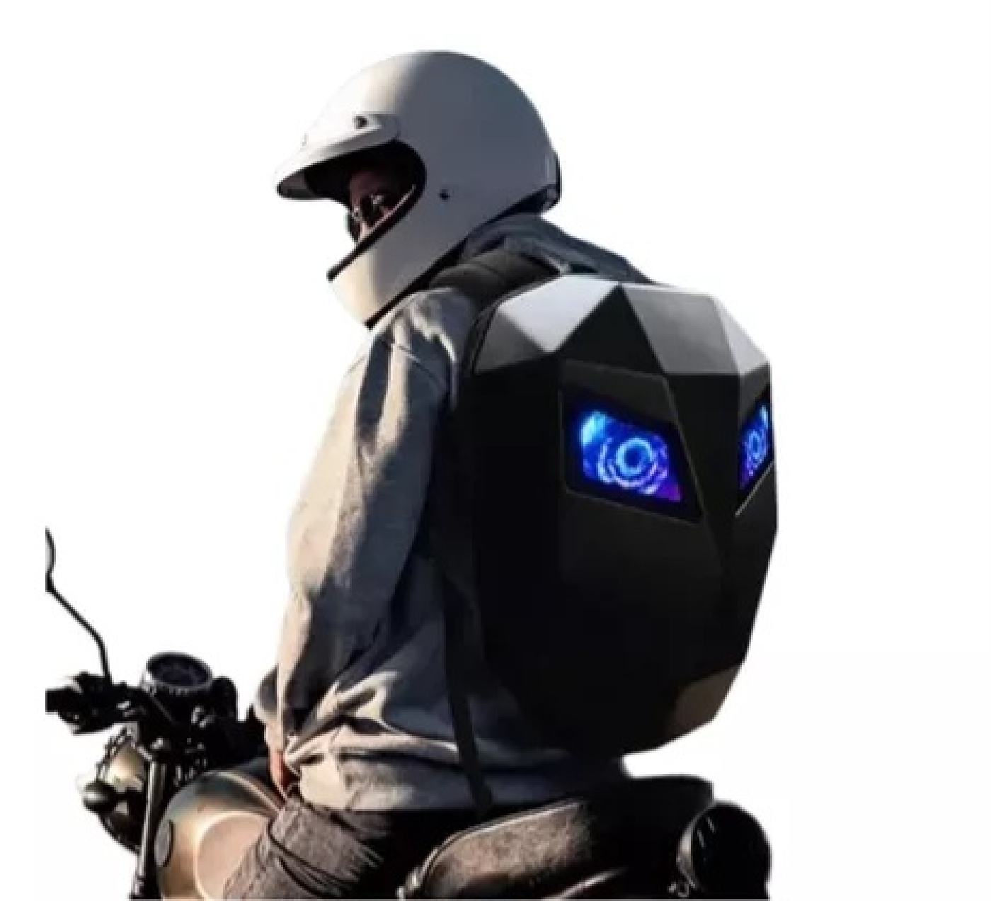 MALETA MOTO RIGIDA OJOS LED INTERACTIVOS