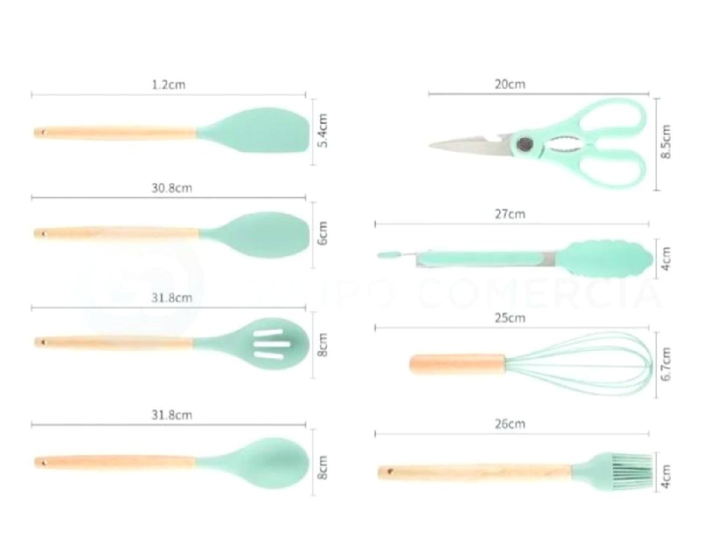 UTENSILIOS SET x19 PIEZAS KITCHENWARE