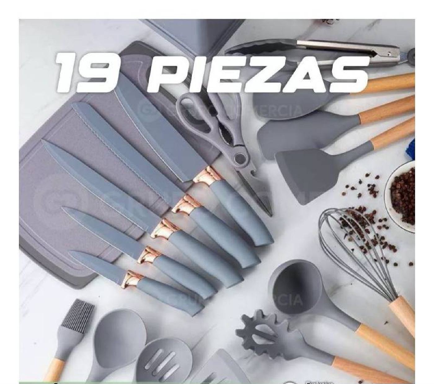 UTENSILIOS SET x19 PIEZAS KITCHENWARE