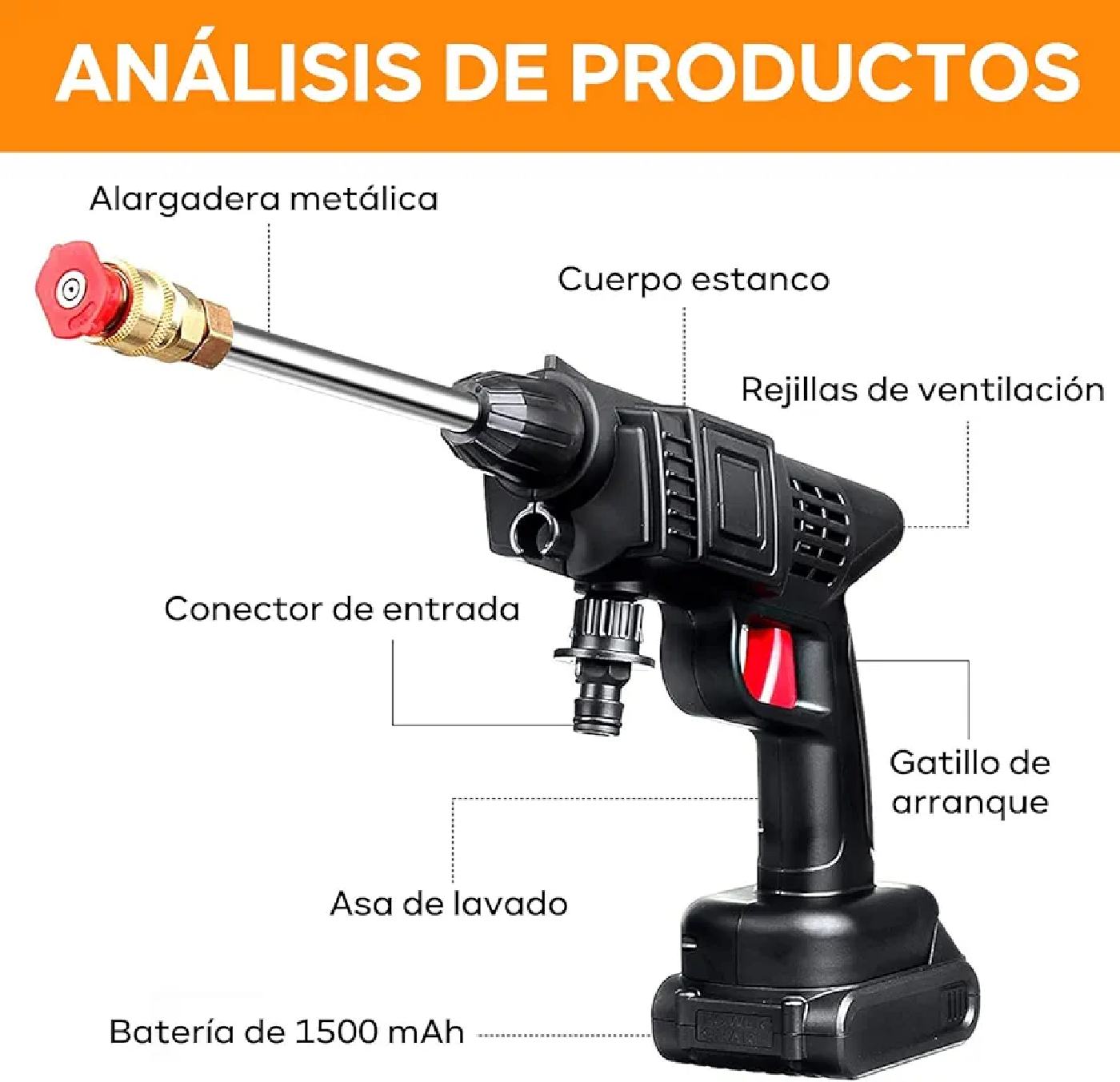 HIDROLAVADORA INALÁMBRICA A PRESIÓN 48v