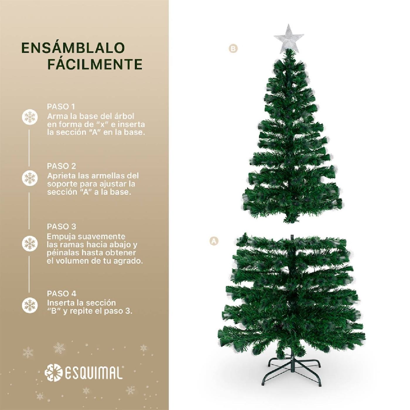 ÁRBOL NAVIDAD FIBRA OPTICA + CONTROL REMOTO