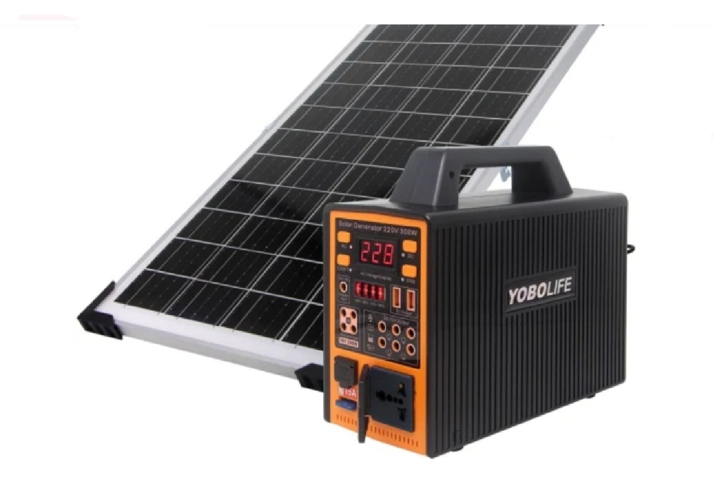 GENERADOR ELÉCTRICO SOLAR + PANEL 150 watts