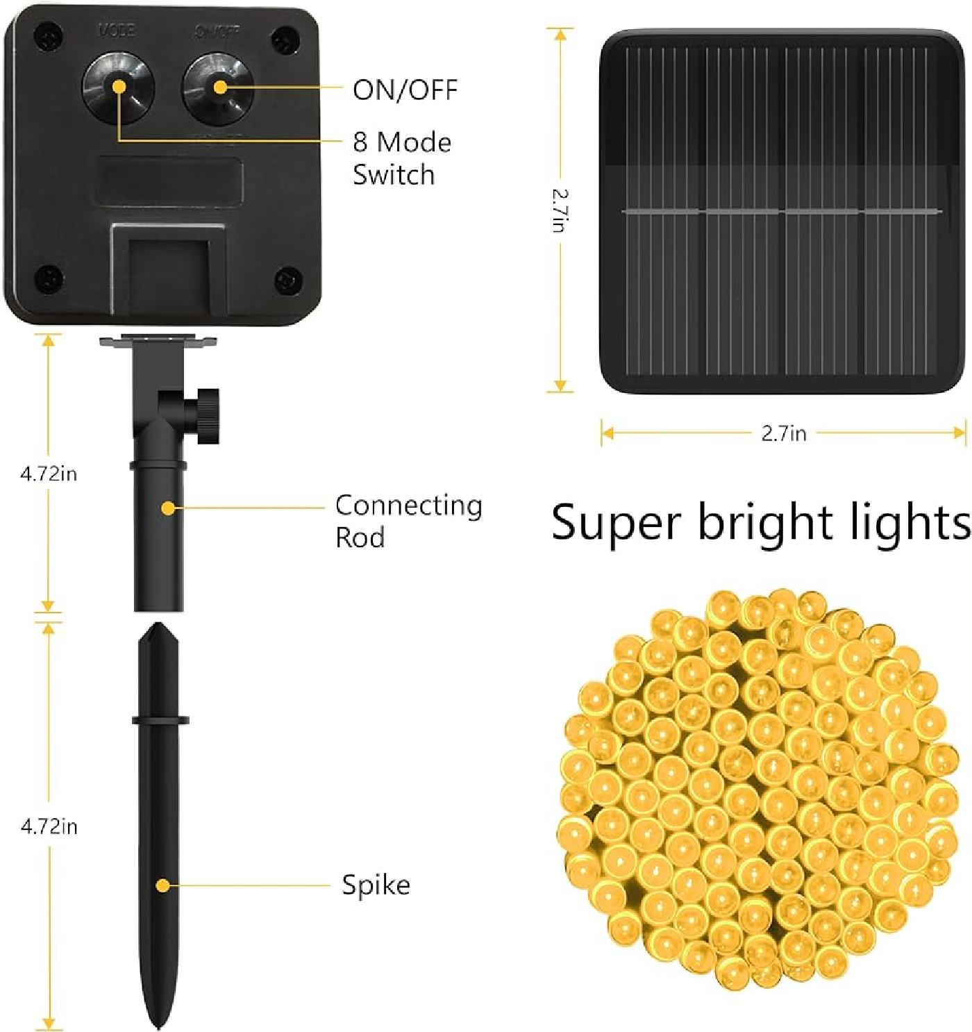 LUCES NAVIDAD SOLARES 40 METROS/400 LED