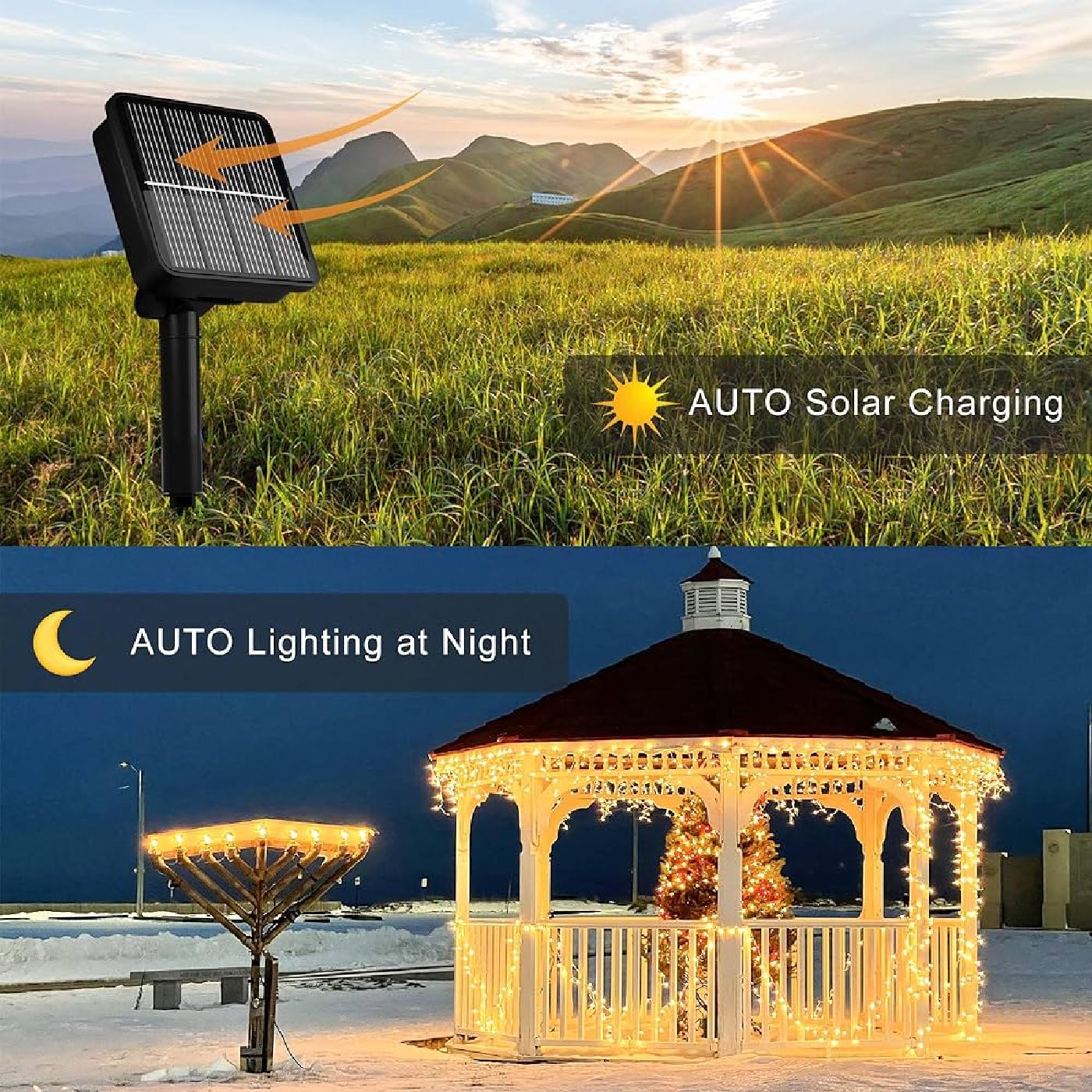 LUCES NAVIDAD SOLARES 40 METROS/400 LED